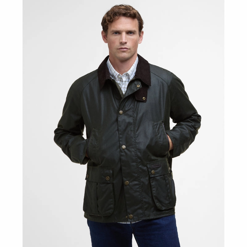 Barbour Halton Mens Wax Jacket - Fern Steal Todays Offer Todays Trending Deals