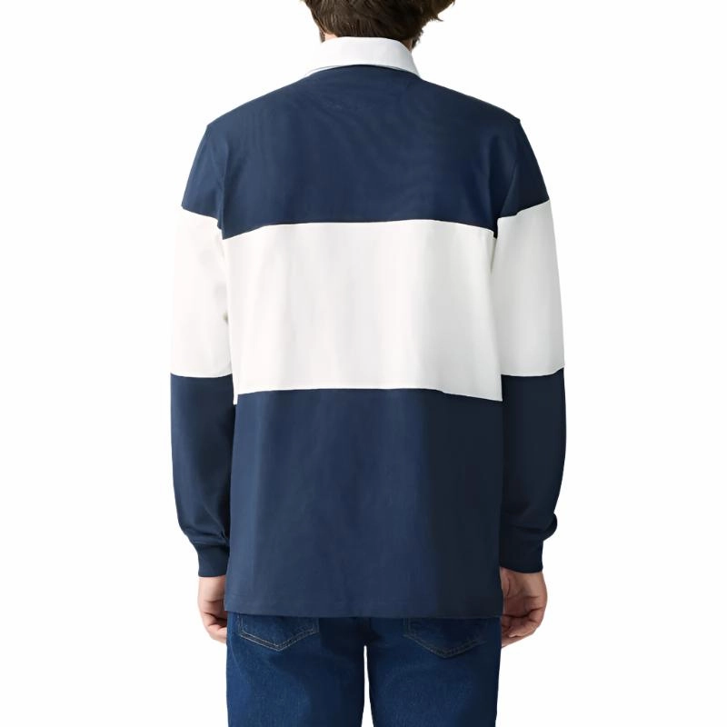Big Savings Today R.M.Williams Magnus Mens Cotton Rugby Sweatshirt - Navy/White