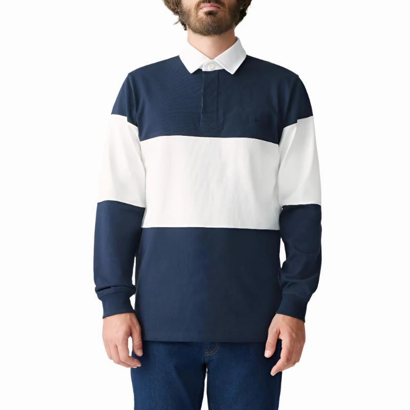 MustHave Items Save Today Event R.M.Williams Magnus Mens Cotton Rugby Sweatshirt - Navy/White