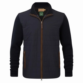 Schoffel Hybrid Mens Lambswool Jacket - Navy Special Surprise Sale