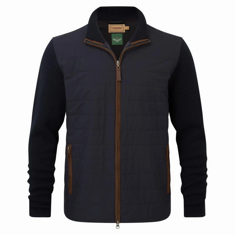 Schoffel Hybrid Mens Lambswool Jacket - Navy Special Surprise Sale