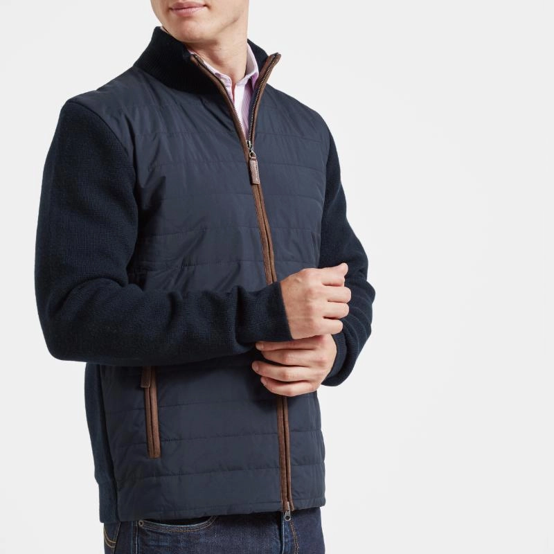 Price Drop Frenzy Schoffel Hybrid Mens Lambswool Jacket - Navy