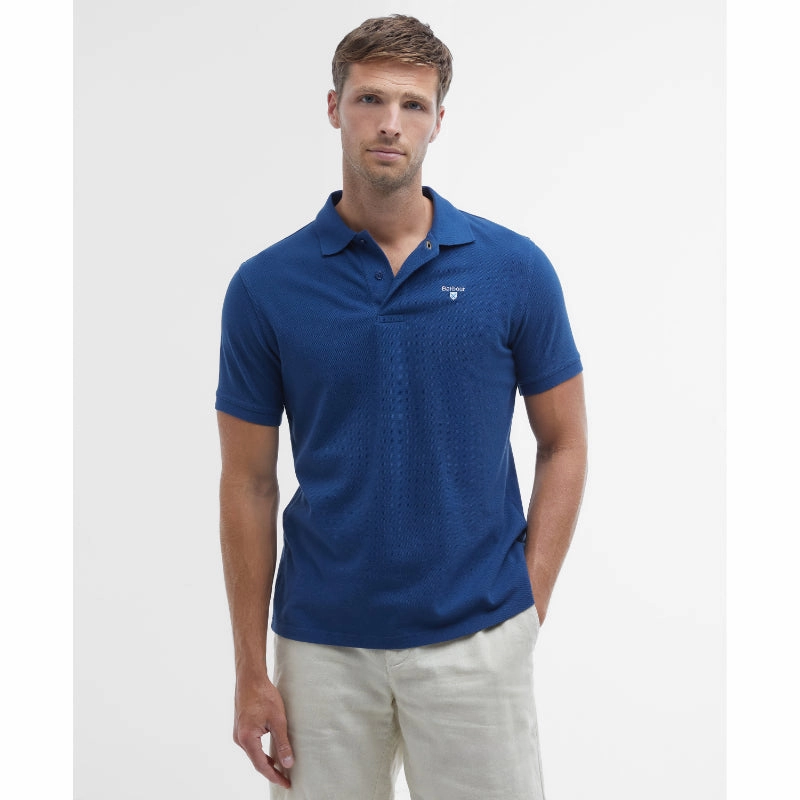 Todays Hot Savings Trending Now Discount Barbour Original Sports Tailored Fit Mens Polo Shirt - Deep Blue