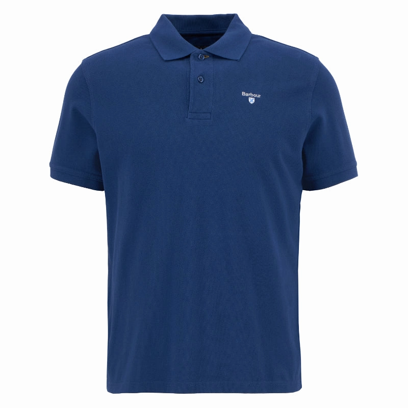 Limited Stock Hot Deal Clearance Event Today Barbour Original Sports Tailored Fit Mens Polo Shirt - Deep Blue