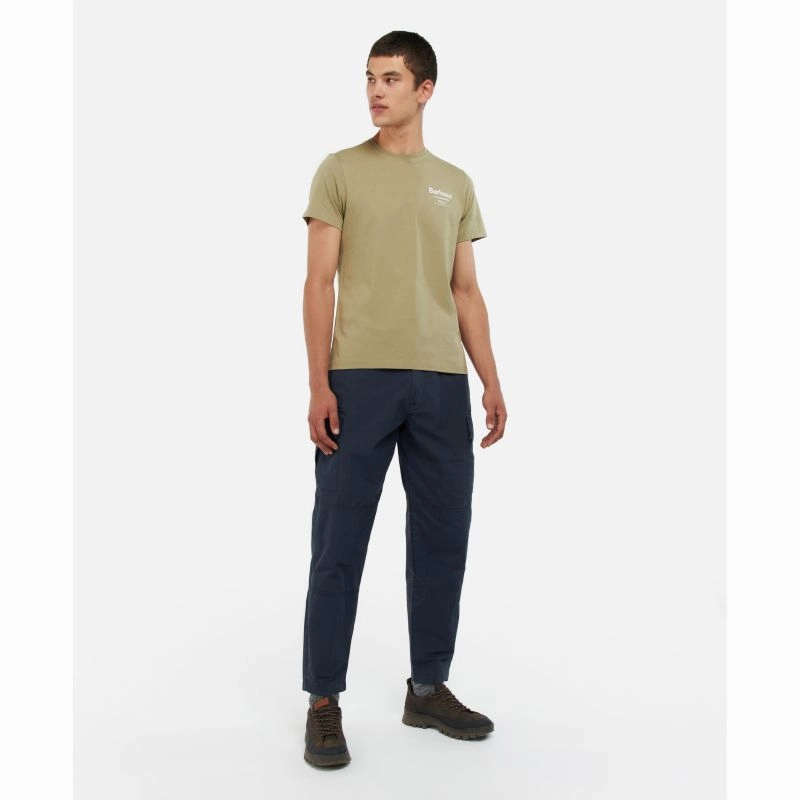 Barbour Satley Graphic Mens T-Shirt - Bleached Olive Big Savings Today