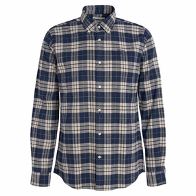 Dont Wait Save Today MustHave Steals Barbour Swinton Tailored Fit Mens Shirt - Navy