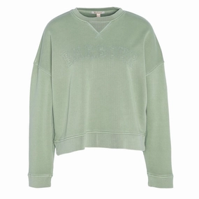 Online Exclusive Offer Weekend Specials Barbour Womens Sandgate Crew Neck Sweatshirt Nephrite Green Wash