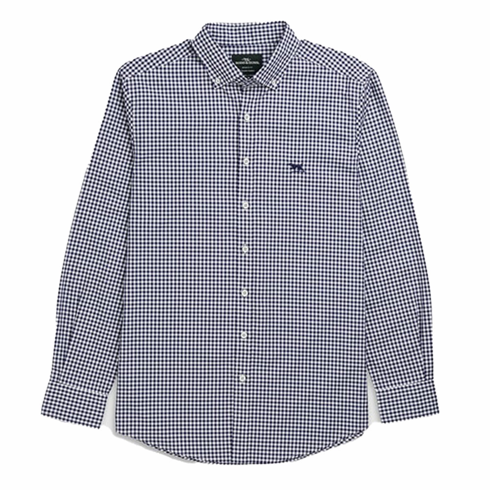 Rodd And Gunn Gunn Check Oxford L/S Shirt Snow Hot Pick Sale