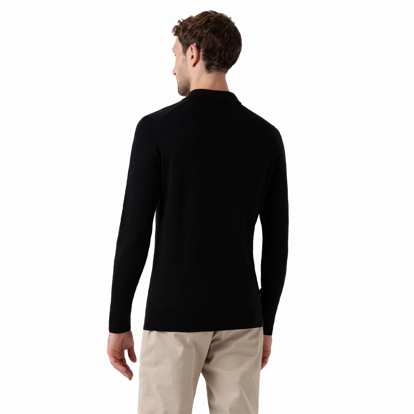 Sunspel Extra-Fine Merino Polo Shirt Black Grab Your Hot Pick