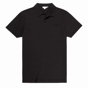 Dont Wait Save Today Shop Grab Savings Sunspel Riviera S/S Polo Shirt Black