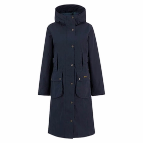 Dont Miss This Offer Biggest Savings Now Barbour Bamburgh Ladies Waterproof Jacket - Deep Navy/Blackwatch
