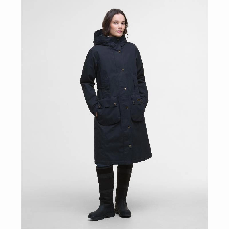 GiftWorthy Sale Instant Discount Barbour Bamburgh Ladies Waterproof Jacket - Deep Navy/Blackwatch