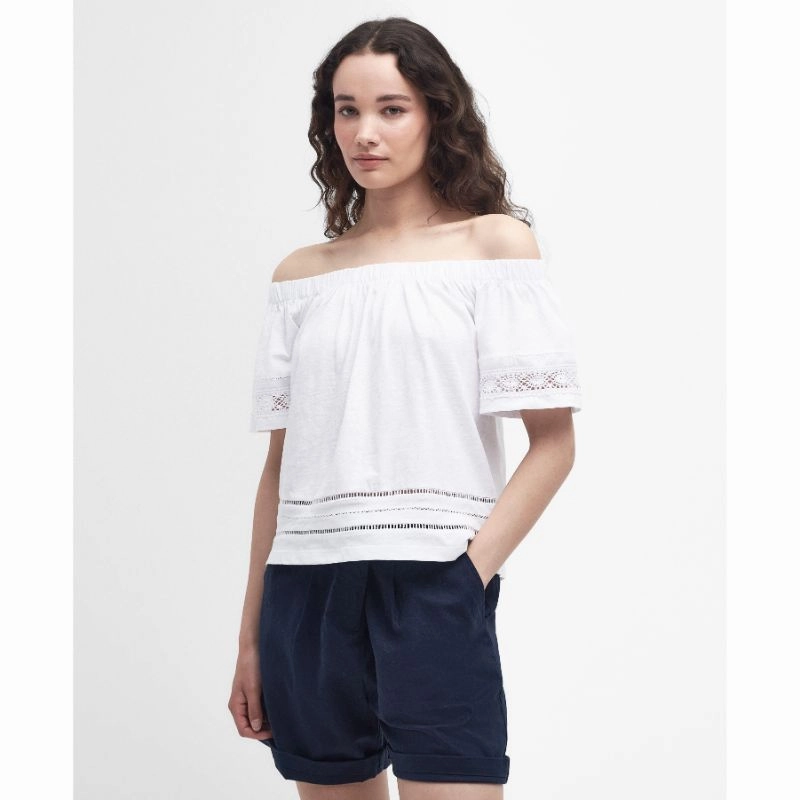 Hot Deal Alert Perfect Gift Offer Barbour Ralee Ladies Top - White