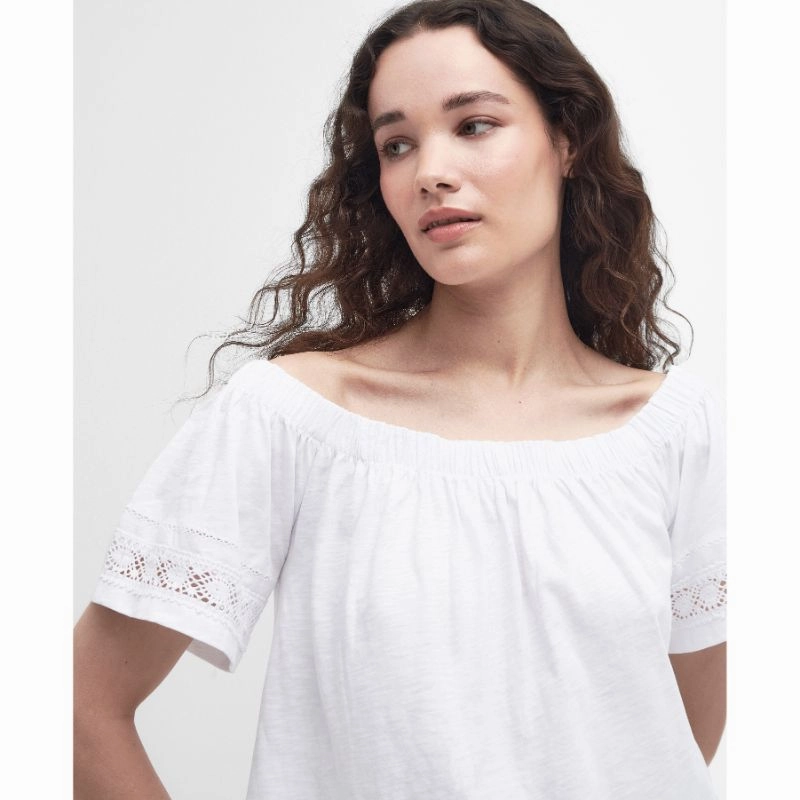 Barbour Ralee Ladies Top - White EndofWeek Deals