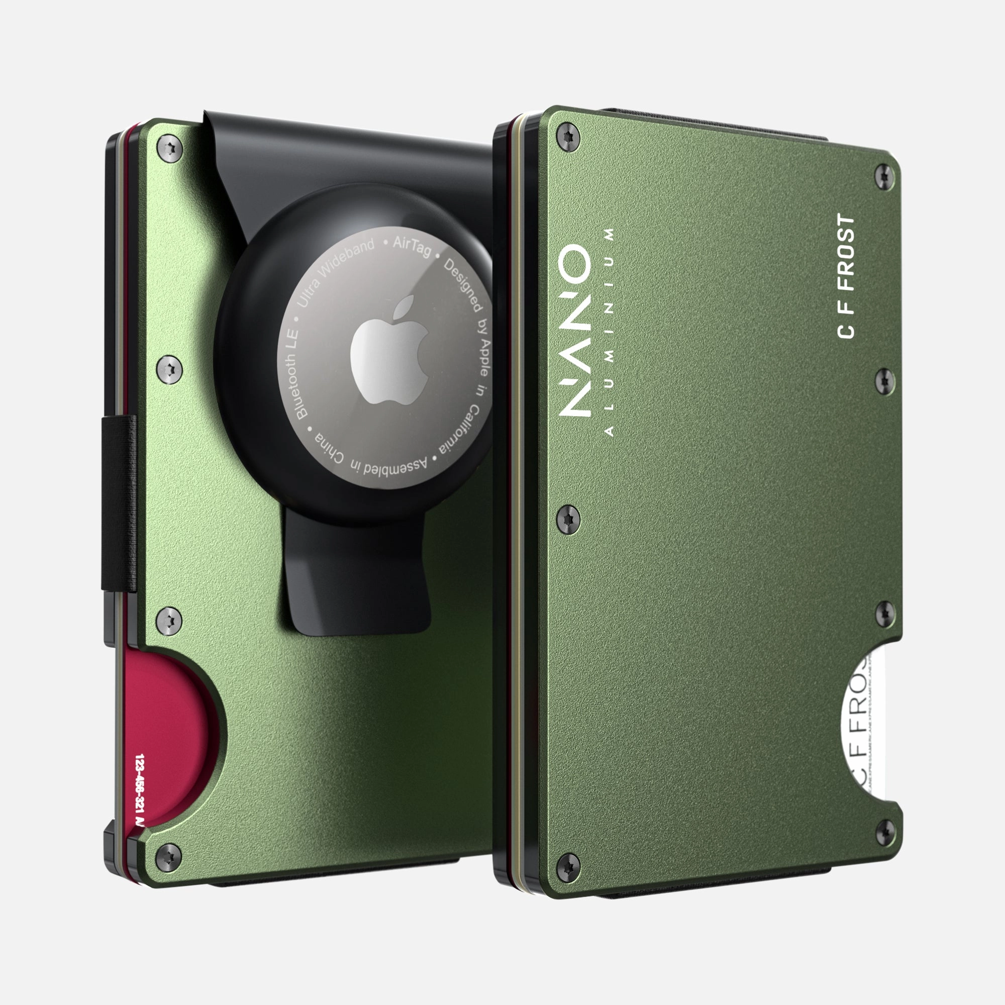 Exclusive Holiday Deal Personalised Airtag Money Clip Wallet (Heritage Green)