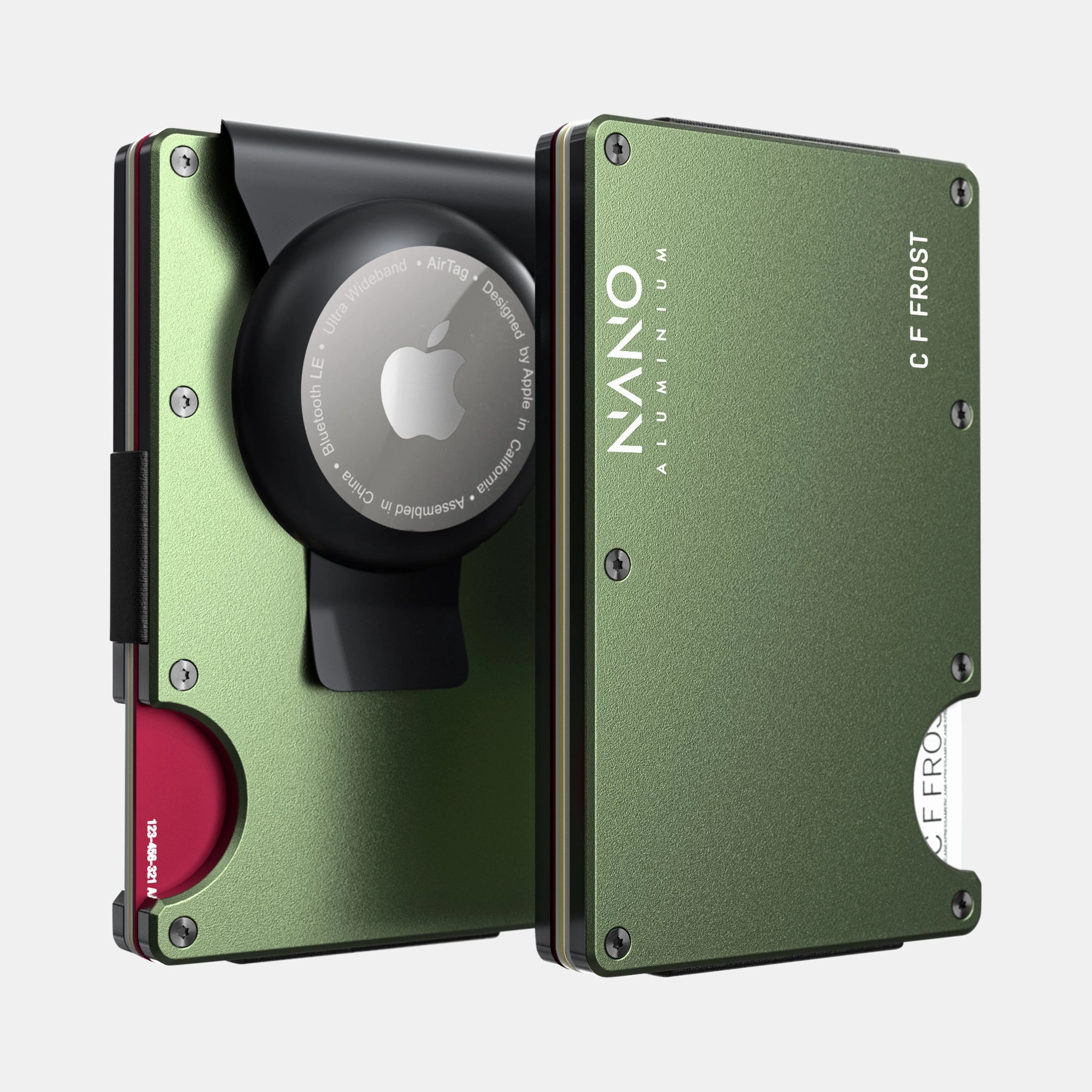 Exclusive Deal Inside Personalised Airtag Money Clip Wallet (Heritage Green)