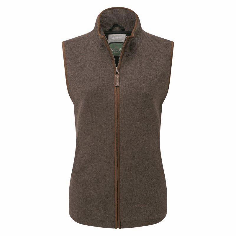 Schoffel Ladies Lambswool Aerobloc Gilet - Mole Big Clearance Event Hot Pick Sale