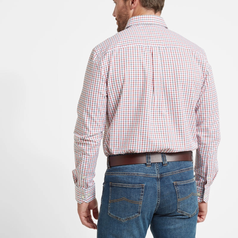Grab Save Today Hot Pick Sale Schoffel Milton Tailored Fit Mens Shirt - Chilli/Loden Check