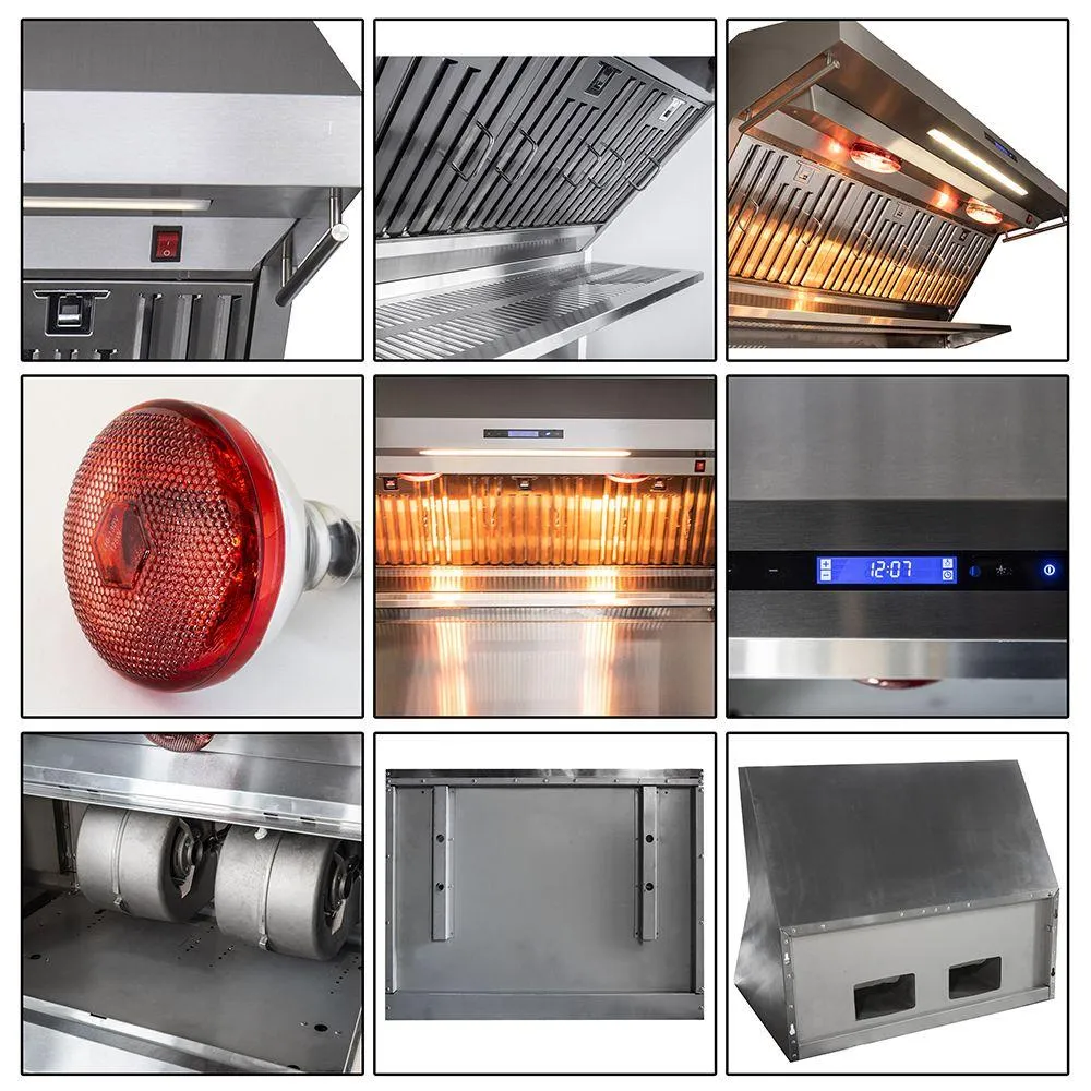 Forno FRHWM502936 Savona - 36" Wall Mount Range Hood Baffle Filter & Back Splash