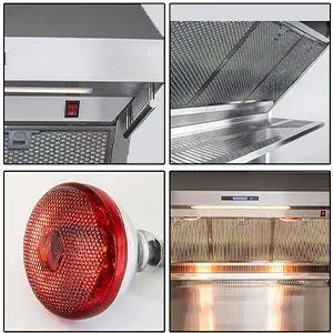 Forno FRHWM502948HB Savona - 48" Wall Mount Range Hood With Hybrid Filters & Back Splash