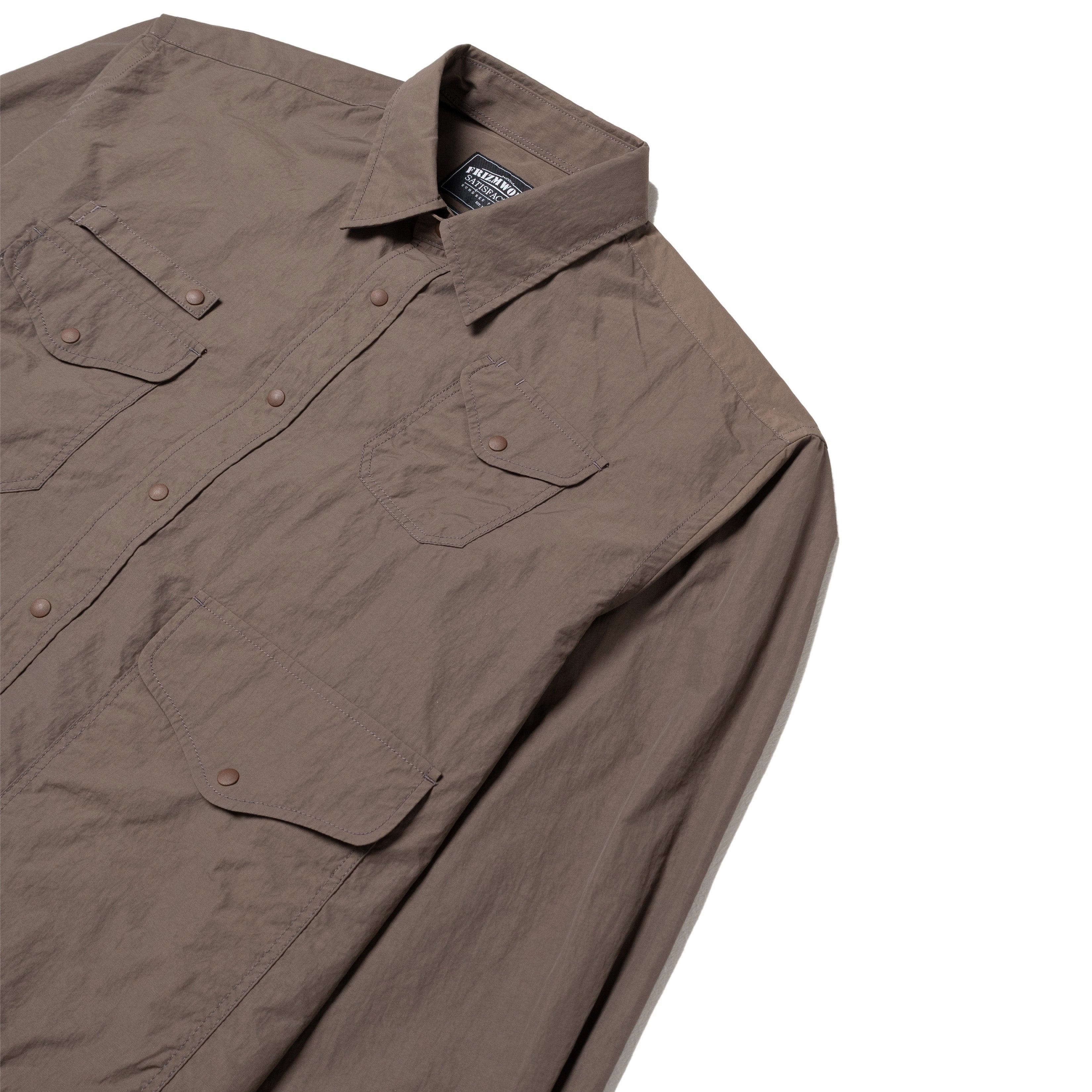 Frizmworks Nylon Utility Pocket Shirt Jacket Brown Dont Miss Todays Deal