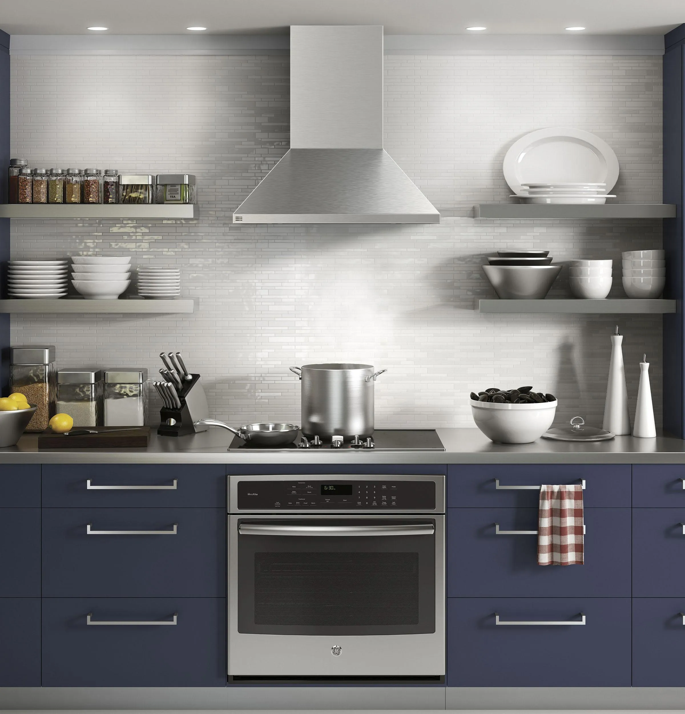 Ge Appliances PVW1030SWSS Ge Profile 30" Wall-Mount Pyramid Chimney Vent Hood With Clean Air Sensors