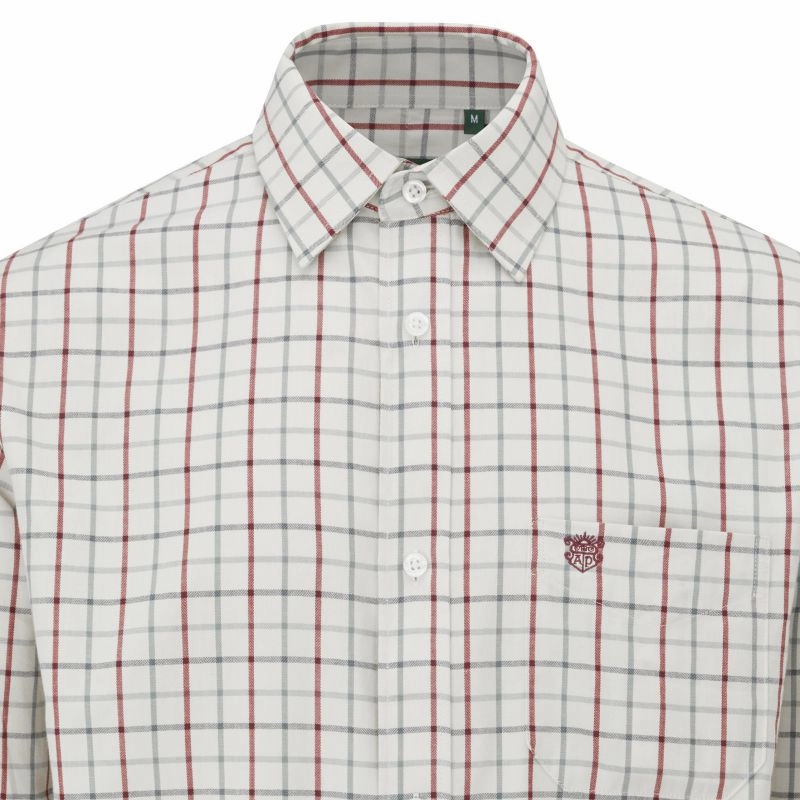 Steal the Deal Now Clearance Alert Now Alan Paine Ilkey Shooting Fit Mens Shirt - Red/Grey