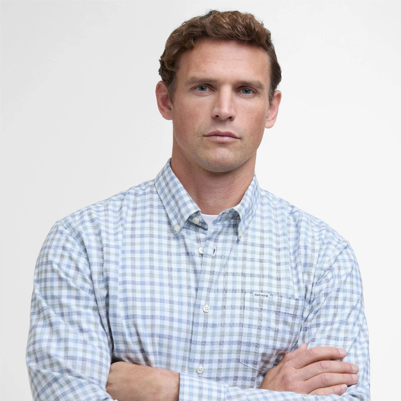 Limited Stock Deals Barbour Ravenfield Checked Regular Fit Shirt Navy
