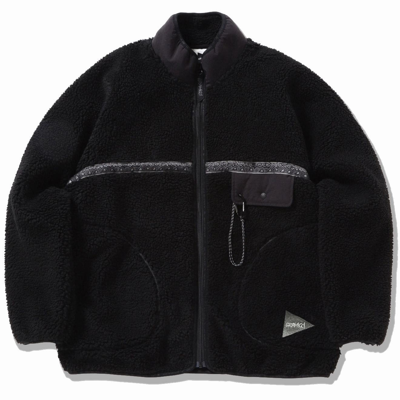 Gramicci X And Wander Jq Tape Fleece Jacket Black GiftWorthy Sale