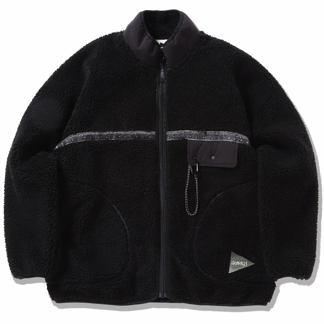 Gramicci X And Wander Jq Tape Fleece Jacket Black Today Only Special