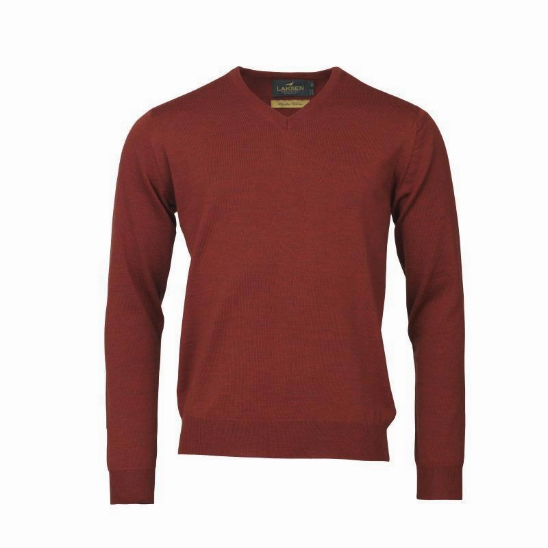 Flash Pick Today Exclusive Online Deal Laksen Sussex V-Neck Merino Mens Jumper - Grape