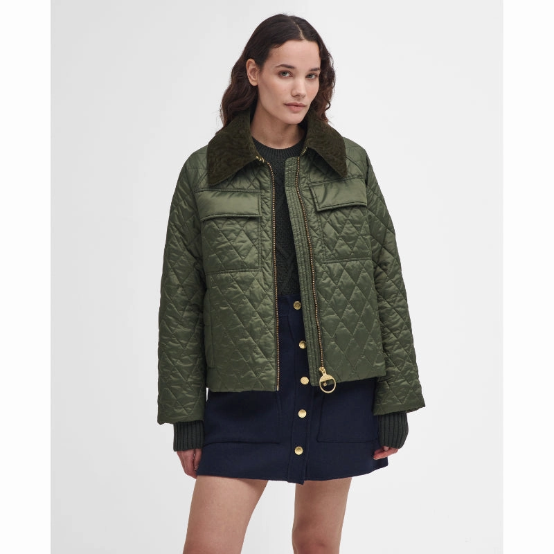 Barbour Beauly Quilt Ladies Jacket - Olive/Ancient Todays Best Deal