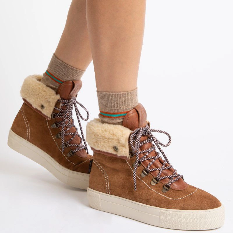 Penelope Chilvers Phoenix Wool Lined Suede Ladies Boot - Tan Gift Ideas Galore