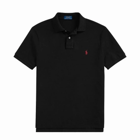Special Price Offer Polo Ralph Lauren Custom Slim Fit Mesh Polo Shirt Black