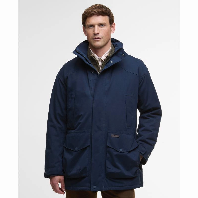 Barbour Farlam Mens Waterproof Jacket - Navy Flash Discount Today Perfect Gift Offer