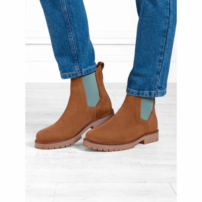 Fairfax & Favor Summer Boudica Ladies Boot - Tan/Mint Trending Offer Today