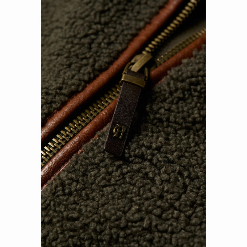 Holland Cooper Country Ladies Fleece Gilet - Khaki Borg Grab the Deal Now