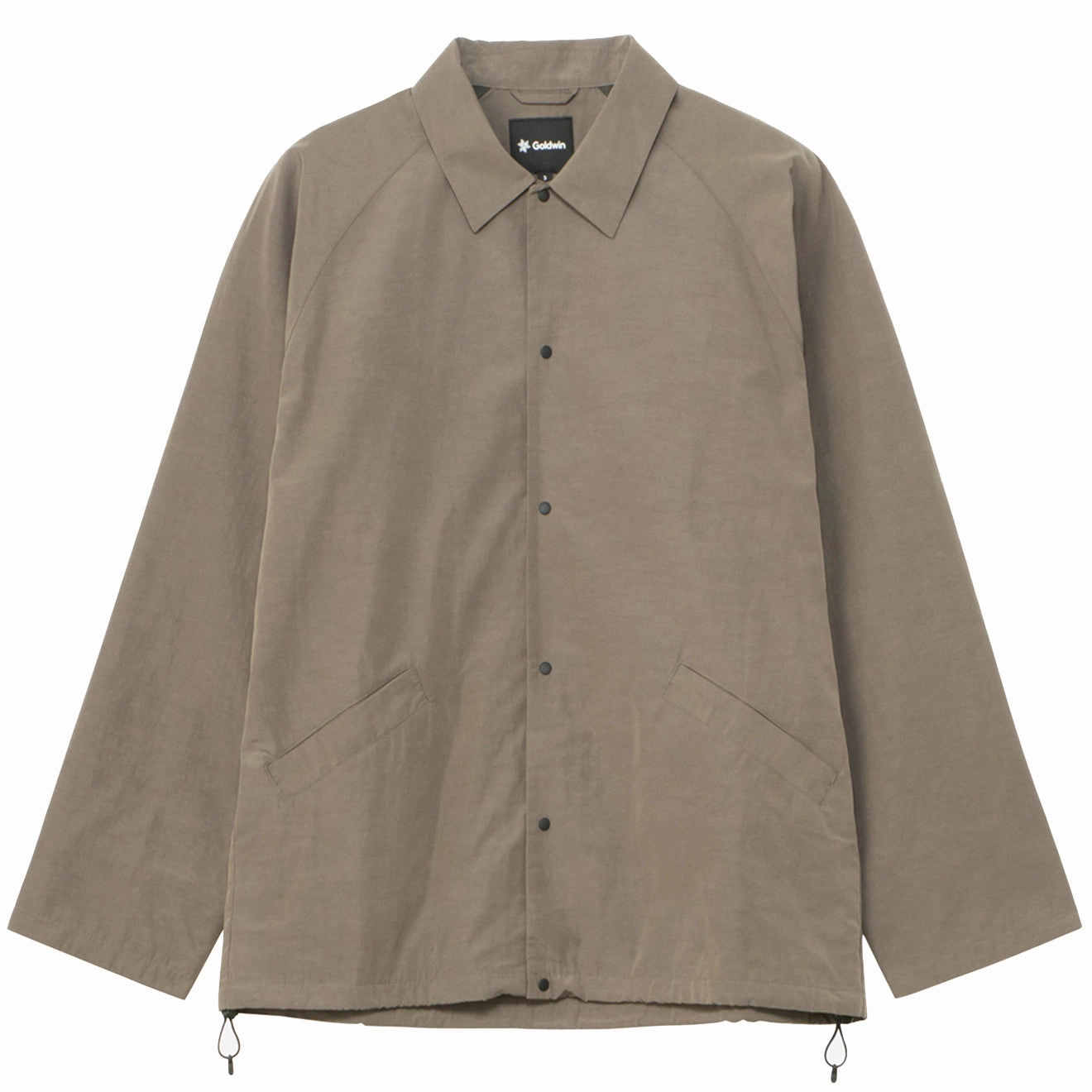 Instant Discount Goldwin Nylon Coach Jacket Taupe Gray