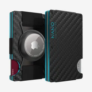 004 Airtag Cash Strap Wallet (Stealth Black/Miami Blue) Today Only Steal