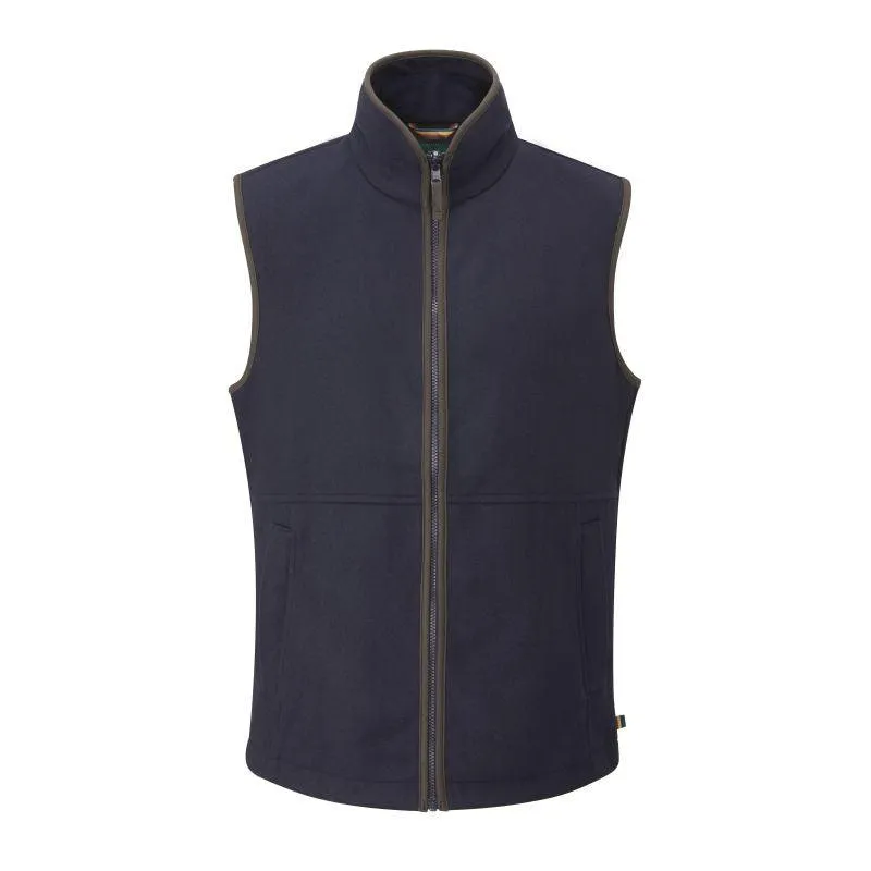 Alan Paine Berwick Mens Wool Gilet - Dark Navy Hot Sale Today