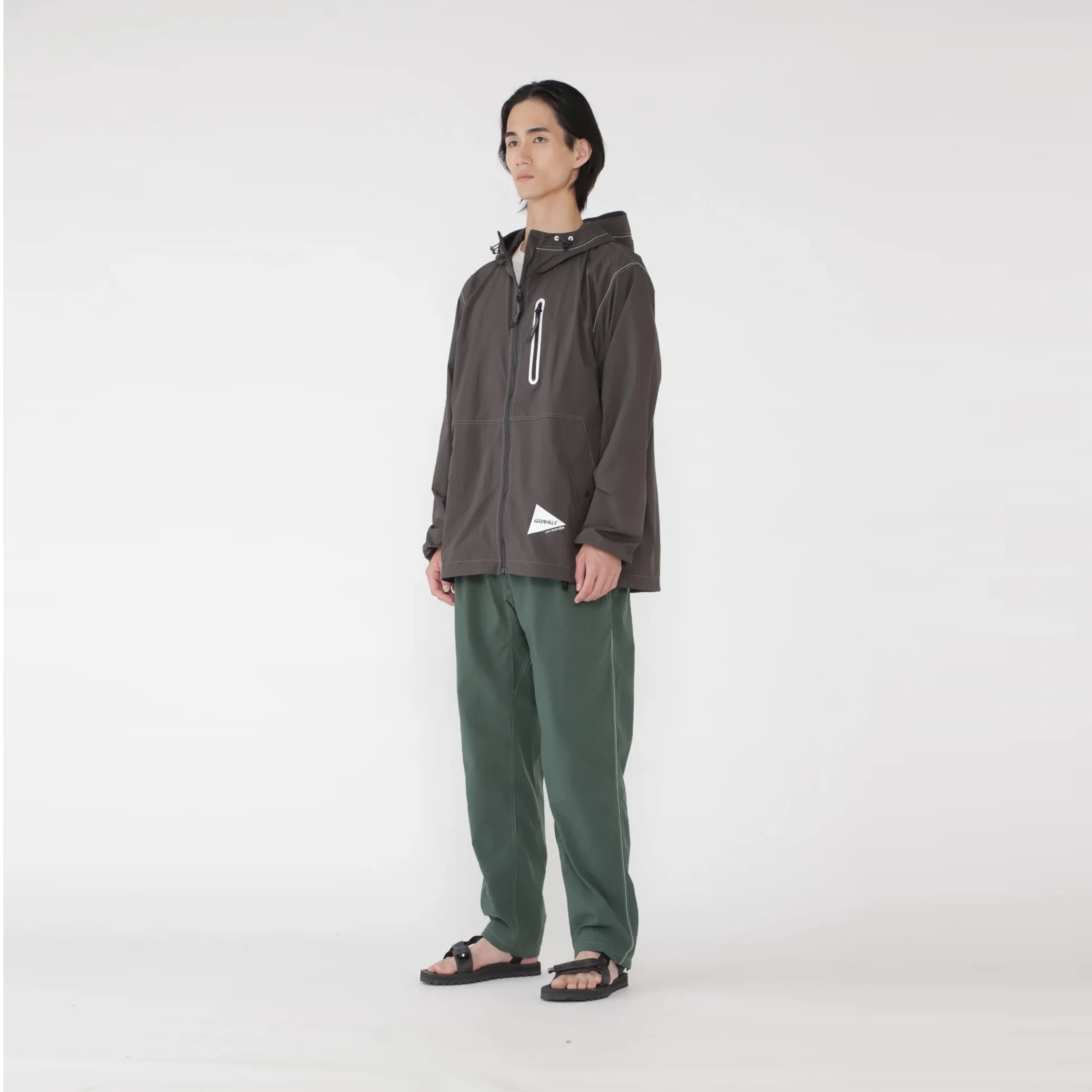 Save Big Online Gramicci X And Wander Brushed Nylon Jacket Charcoal