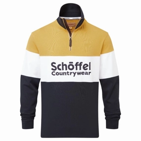 Schoffel Exeter Heritage 1/4 Zip Jumper - Mustard Exclusive Online Offer Surprise Discount Today