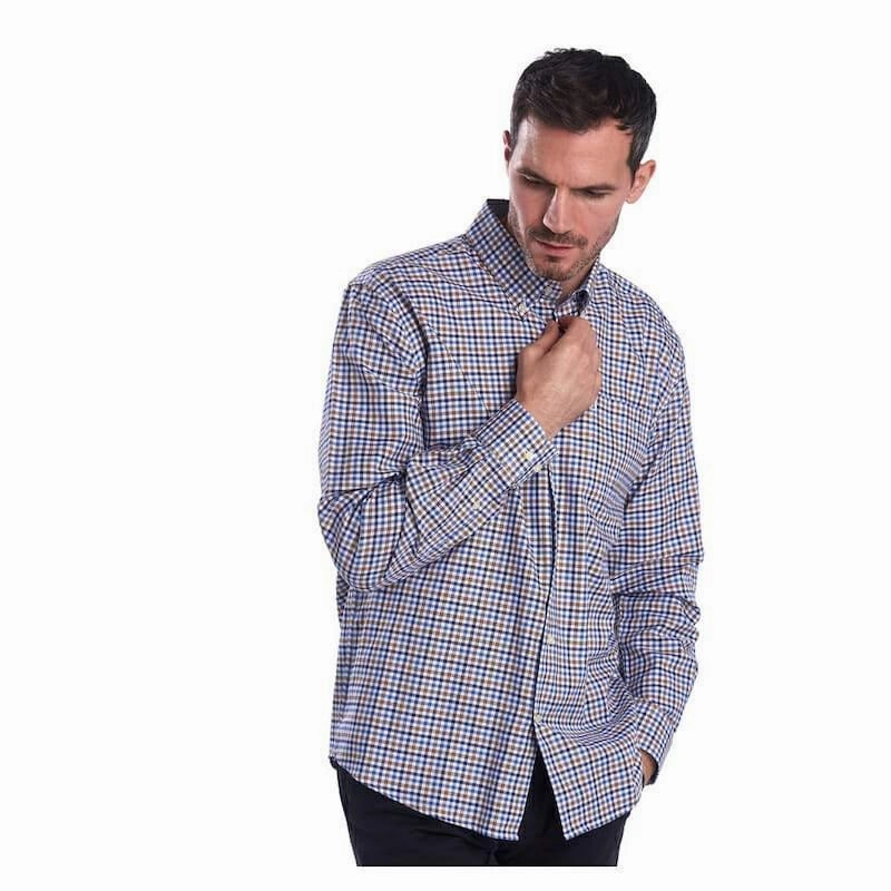 Barbour Agden Regular Fit Mens Shirt - Sandstone Best Price Today Limited Time Sale