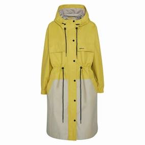 Hot Offer Inside Limited Stock Hot Deal Barbour Evie Ladies Showerproof Parka - Limeade/Light Sand