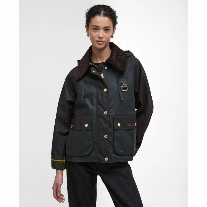 Clearance Blowout Barbour Reighton Wax Ladies Jacket - Sage/Rustic/Ancient