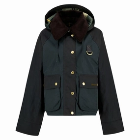 Flash Offer Today Shop Hot Picks Barbour Reighton Wax Ladies Jacket - Sage/Rustic/Ancient