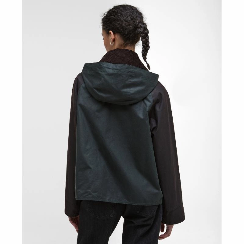 Barbour Reighton Wax Ladies Jacket - Sage/Rustic/Ancient Today Only Steal