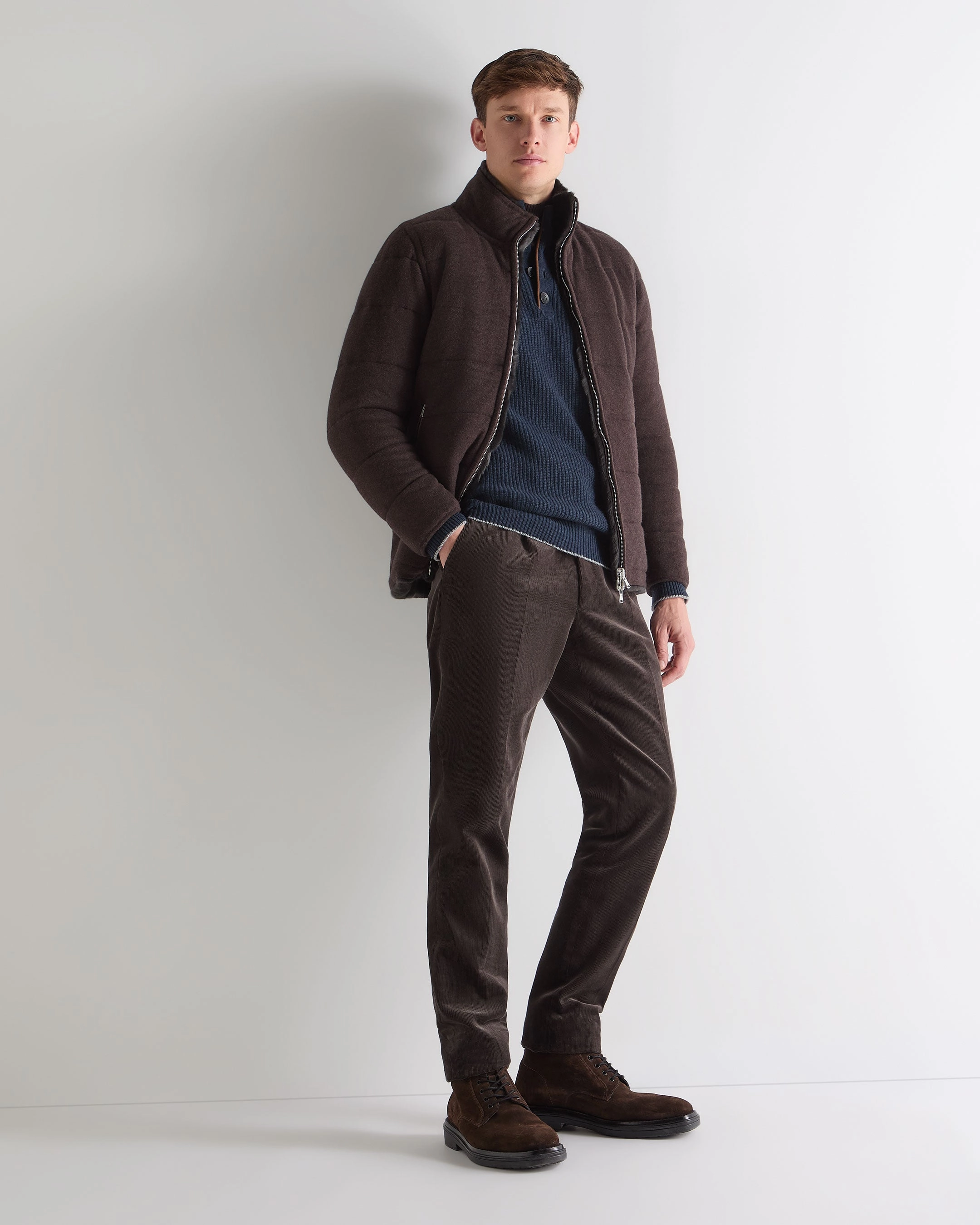 Men'S Beauchamp Half Button Cashmere Jumper Indigo Blue Steal the Deal Now Grab It Now