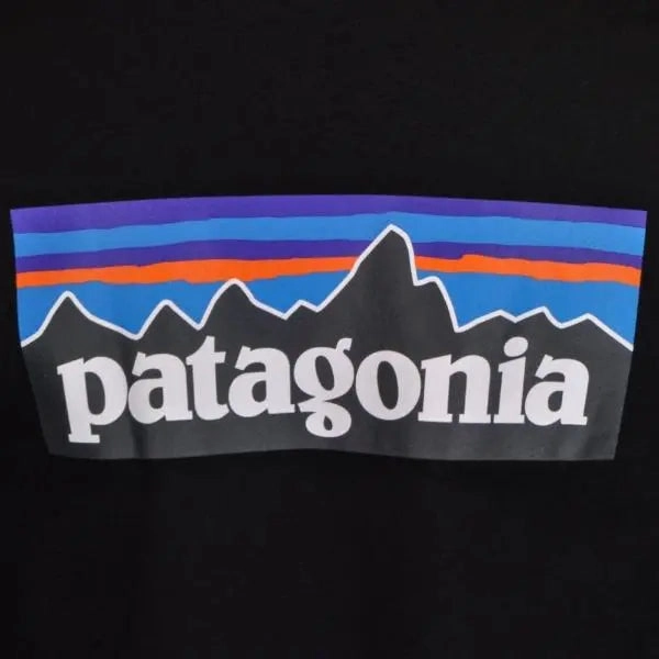 Online Exclusive Steal Patagonia P-6 Logo Responsibili Tee Black