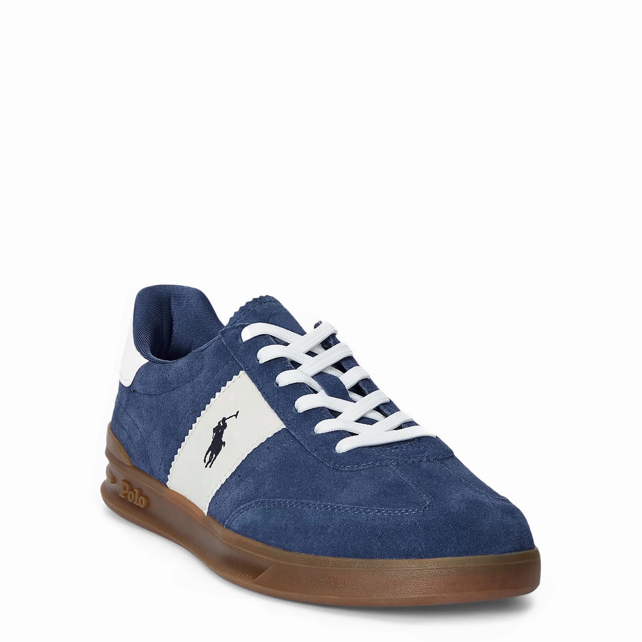 MustHave Clearance Polo Sport Heritage Aera Suede Trainer Light Navy / Cream